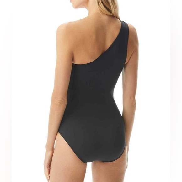 Like NEW Michael MICHAEL KORS NAVY One Piece Swimsuit Size 4 - Picture 3 of 6